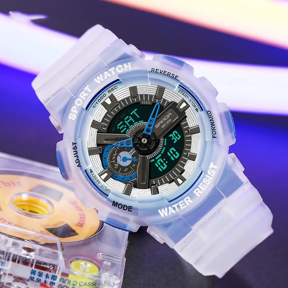Tactical Watch with Stopwatch, Alarm, Backlight, Shock Resistant Case for Outdoor, Travel, and Everyday Wear lyrical inherent floral faint MASTOP Men's Digital Analog Sports Watch Dual Display 