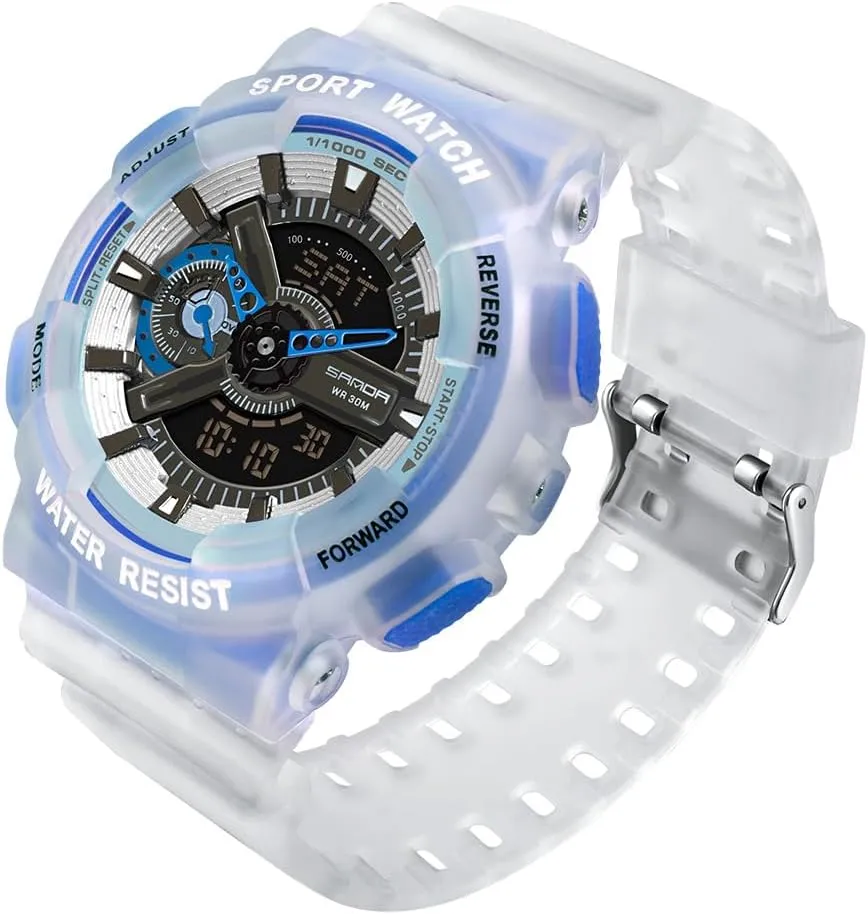Tactical Watch with Stopwatch, Alarm, Backlight, Shock Resistant Case for Outdoor, Travel, and Everyday Wear lyrical inherent floral faint MASTOP Men's Digital Analog Sports Watch Dual Display 