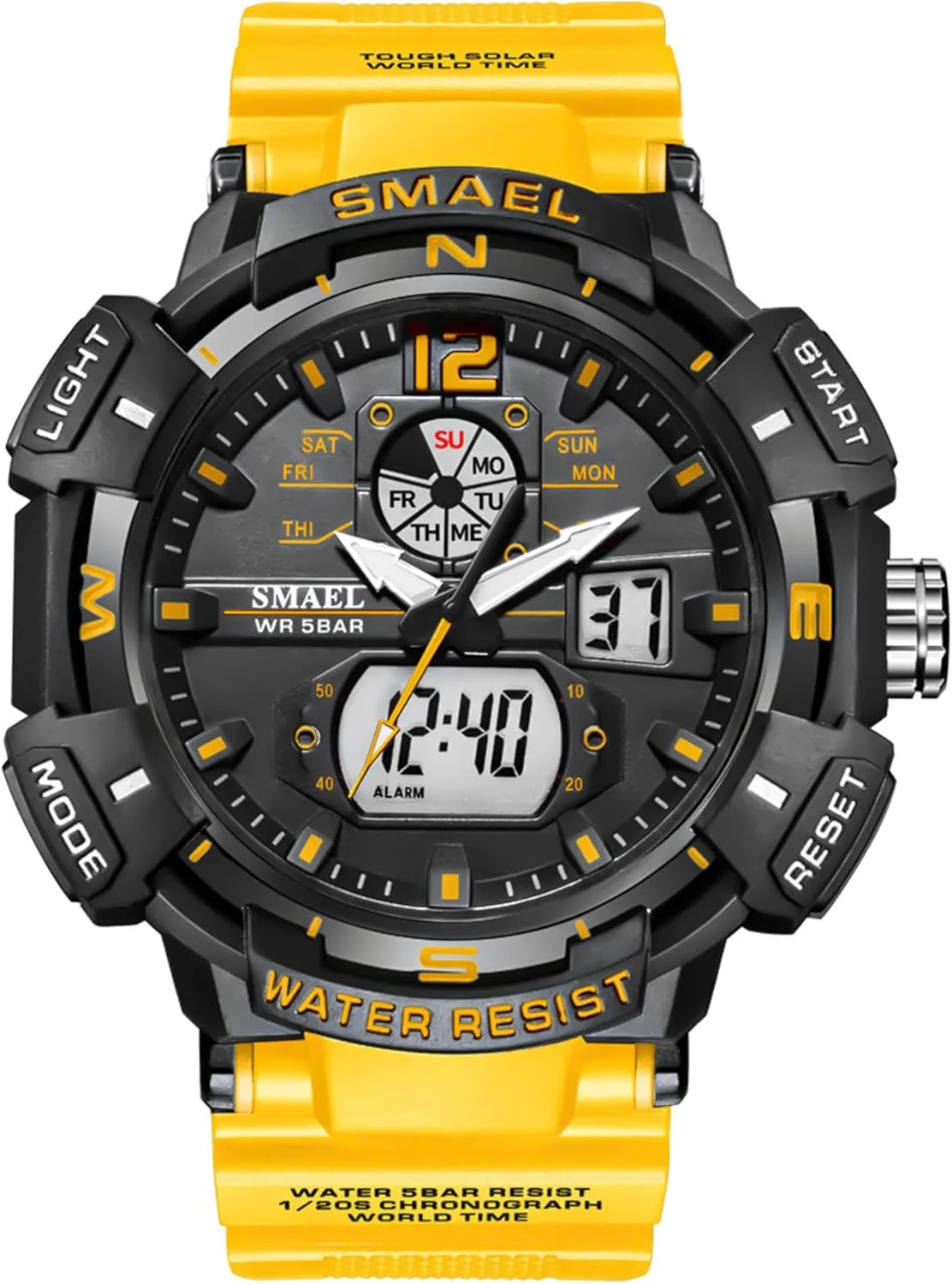 Tactics LED Army Watch Backlight Stopwatch (Black) FANMIS attraction appraisal score Mens Analog Digital Sports Watch Large Face Outdoor Sports Waterproof Military Wrist Watches with Date Multifunction 