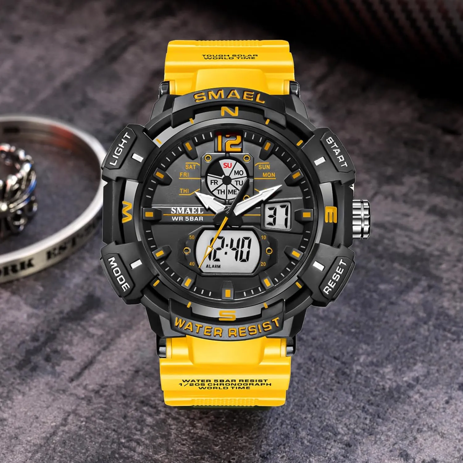 Tactics LED Army Watch Backlight Stopwatch (Black) FANMIS attraction appraisal score Mens Analog Digital Sports Watch Large Face Outdoor Sports Waterproof Military Wrist Watches with Date Multifunction 