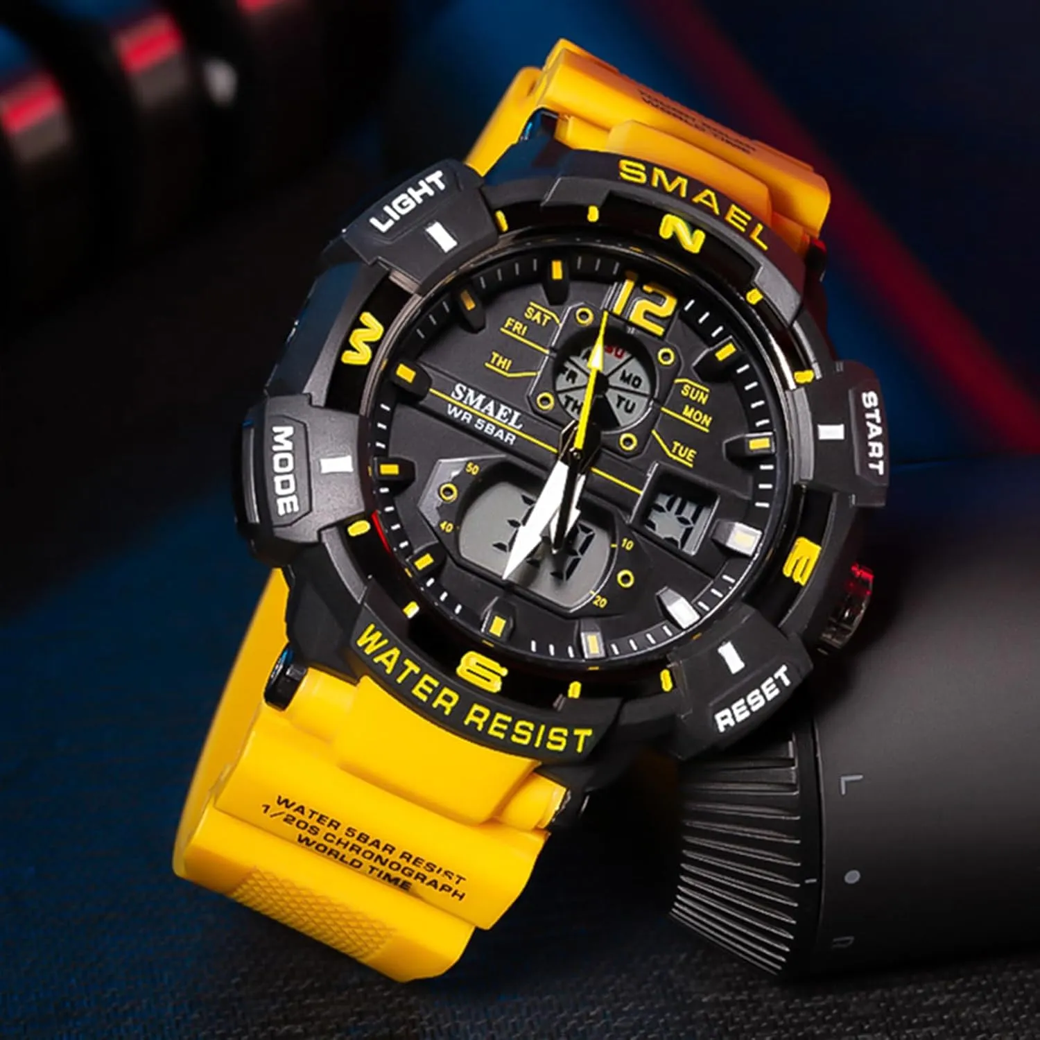 Tactics LED Army Watch Backlight Stopwatch (Black) FANMIS attraction appraisal score Mens Analog Digital Sports Watch Large Face Outdoor Sports Waterproof Military Wrist Watches with Date Multifunction 