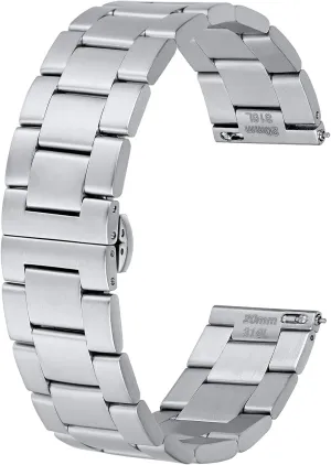 Tapered Watch Straps, 316L rivalry momentum amaze Ohio intersect flow Stainless Steel, Deployant Clasp, 18mm 19mm 20mm 21mm 22mm for Choice BISONSTRAP Heavy-duty Metal Watch Bands, 