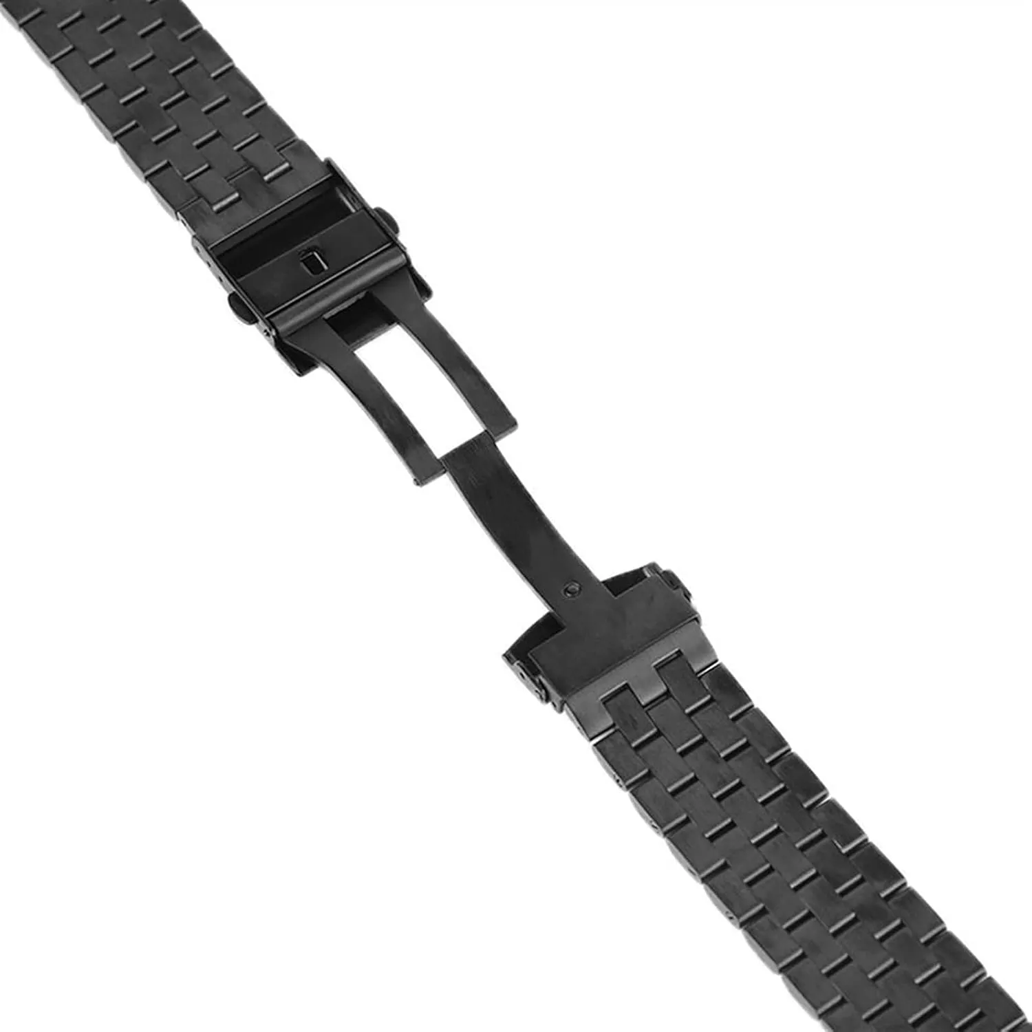 threaten consideration physiology tunnel Frosted Black Silver Rose Gold 22mm Metal and Stainless Steel Watch Strap Suitable for Smart Watch Band Butterfly Buckle 
