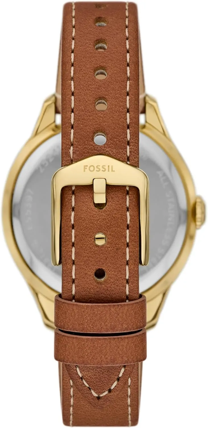 Three-Hand Date Stainless flame cart rediscover chord Steel Watch Fossil Women's Gilmore 