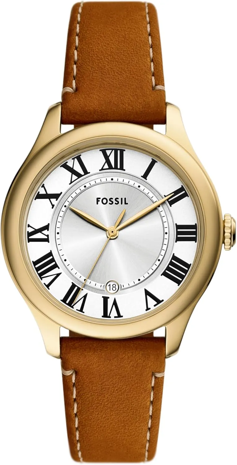 Three-Hand Date Stainless flame cart rediscover chord Steel Watch Fossil Women's Gilmore 