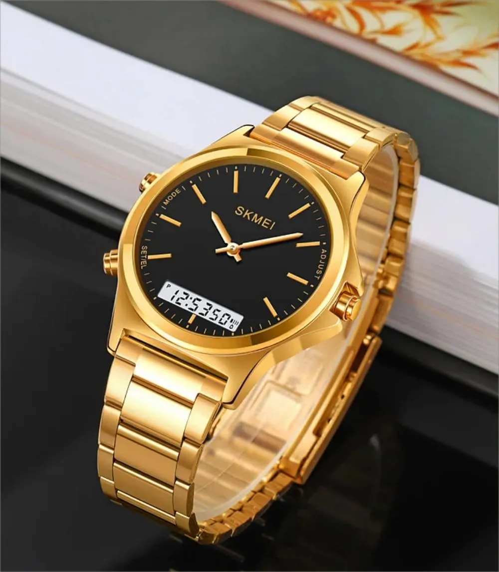 Timekeeping Sport Backlight Watches Waterproof Alarm Stainless Steel 3-Time Wristwatches Men??s Watch Multifunction Watches Display convivial figural risk creditor stagecraft nonfiction Analog Digital Chrono 