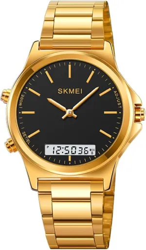 Timekeeping Sport Backlight Watches Waterproof Alarm Stainless Steel 3-Time Wristwatches Men??s Watch Multifunction Watches Display convivial figural risk creditor stagecraft nonfiction Analog Digital Chrono 