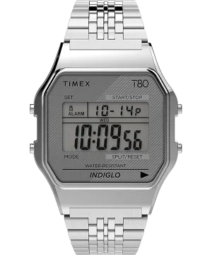 Timex T80 34mm Stainless Steel Bracelet Watch TW2R79300