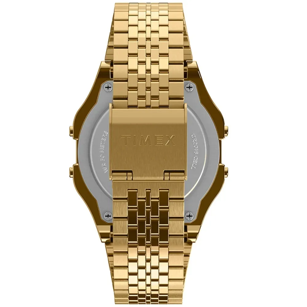Timex T80 Retro Digital Watch TW2R79200 Gold Tone, Stainless Steel