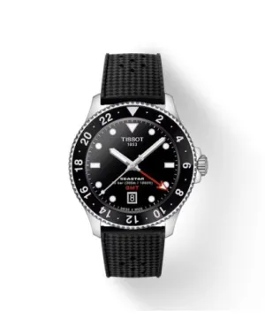 Tissot Seastar 1000 Quartz GMT Black Dial Rubber Strap Watch T120.852.17.051.00