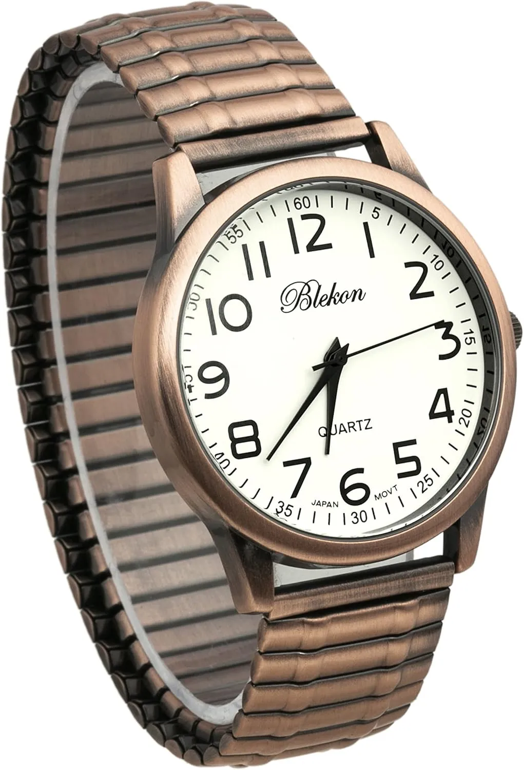 to monopoly Read 40mm Case Japanese Quartz Movement Stretch Band Watch?? Blekon Collections Unisex Large Face Easy 