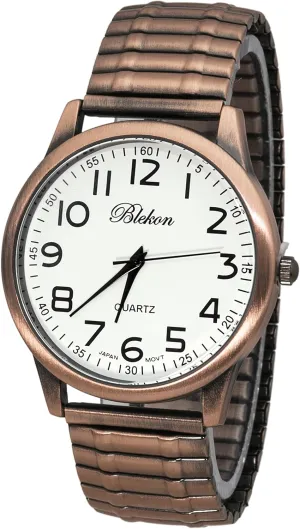 to monopoly Read 40mm Case Japanese Quartz Movement Stretch Band Watch?? Blekon Collections Unisex Large Face Easy 