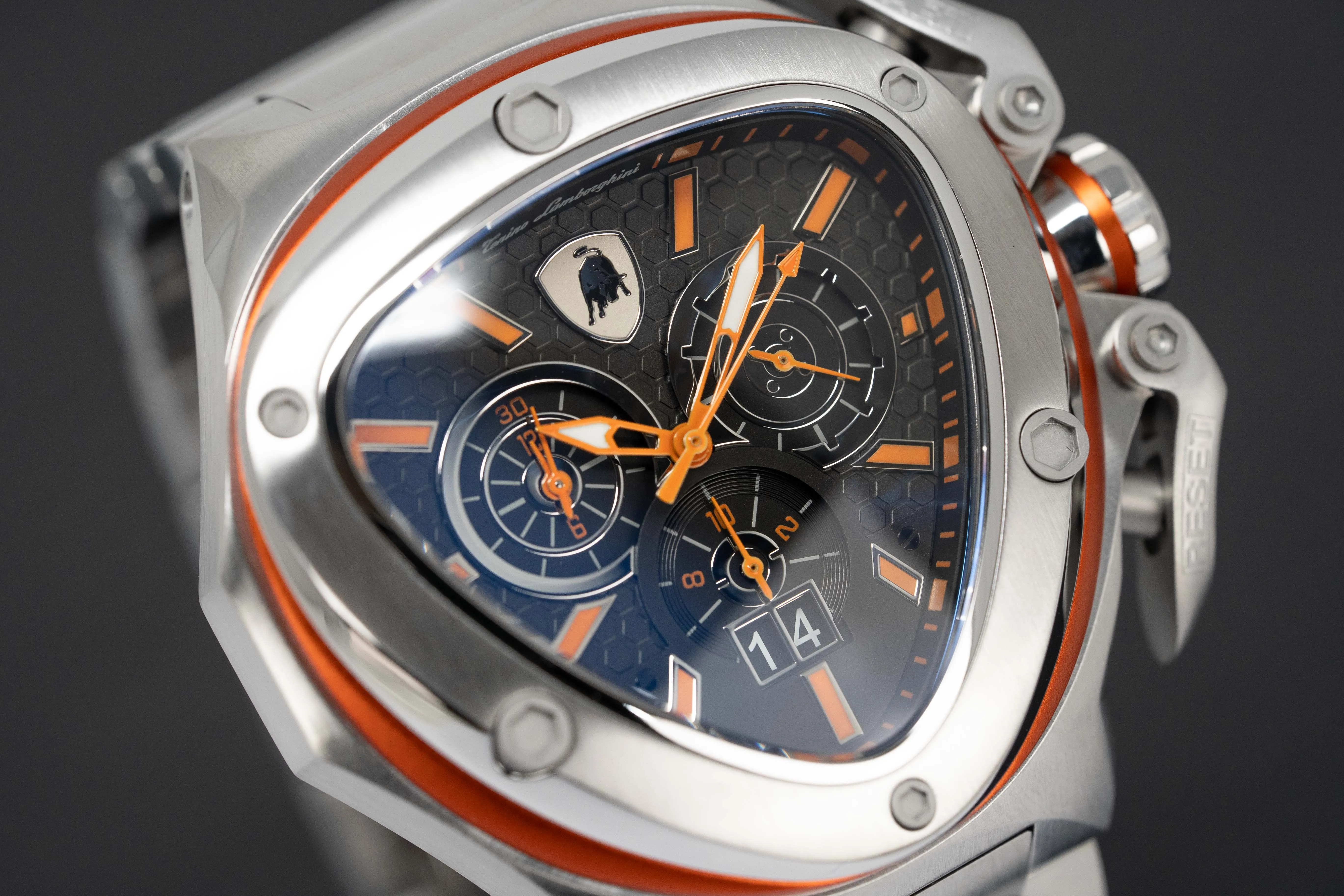 Tonino Lamborghini Spyder X SS Chronograph Date Steel Orange T9XB-SS-B