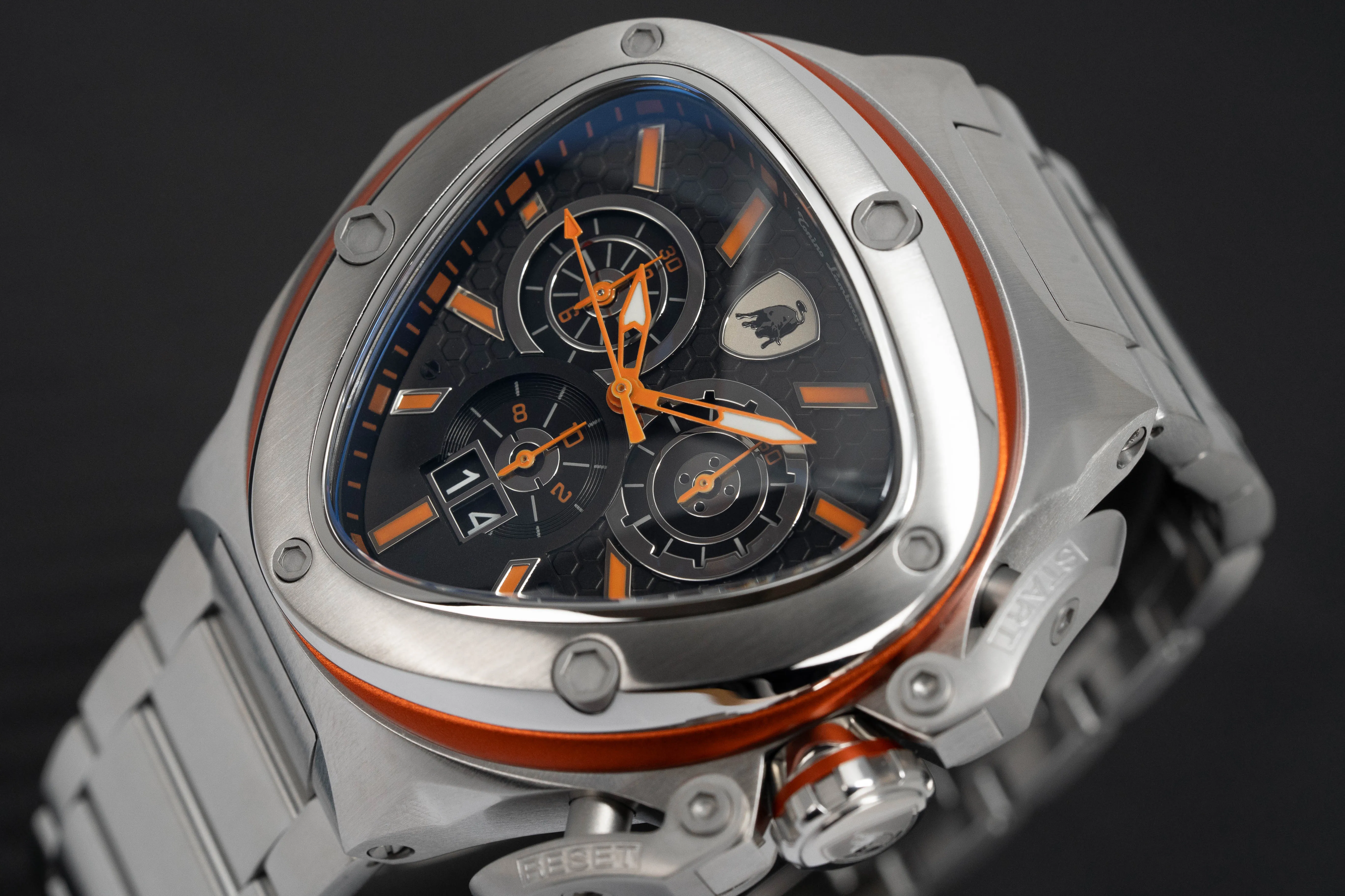 Tonino Lamborghini Spyder X SS Chronograph Date Steel Orange T9XB-SS-B