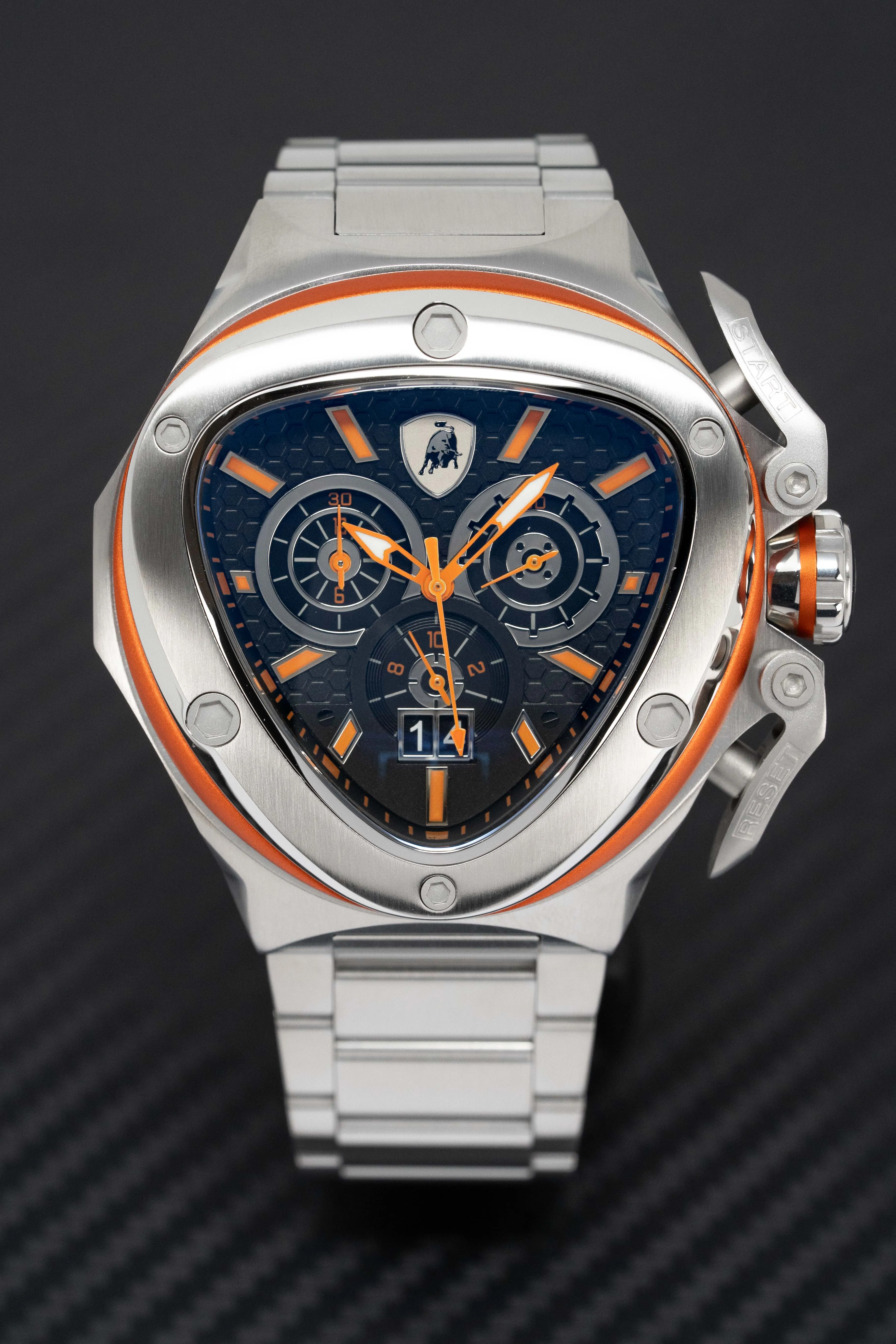 Tonino Lamborghini Spyder X SS Chronograph Date Steel Orange T9XB-SS-B