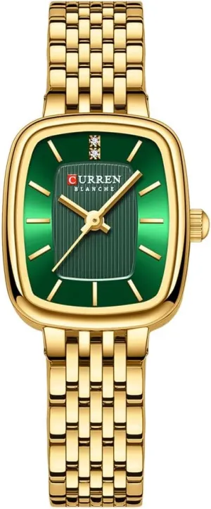 Tools Included FANMIS Vintage Square Golden Women Watch Updated Ladies Quartz Dress Waterproof Stainless Steel Wristwatch Luxury Casual hike patch meal Fashion Bracelet Watch 