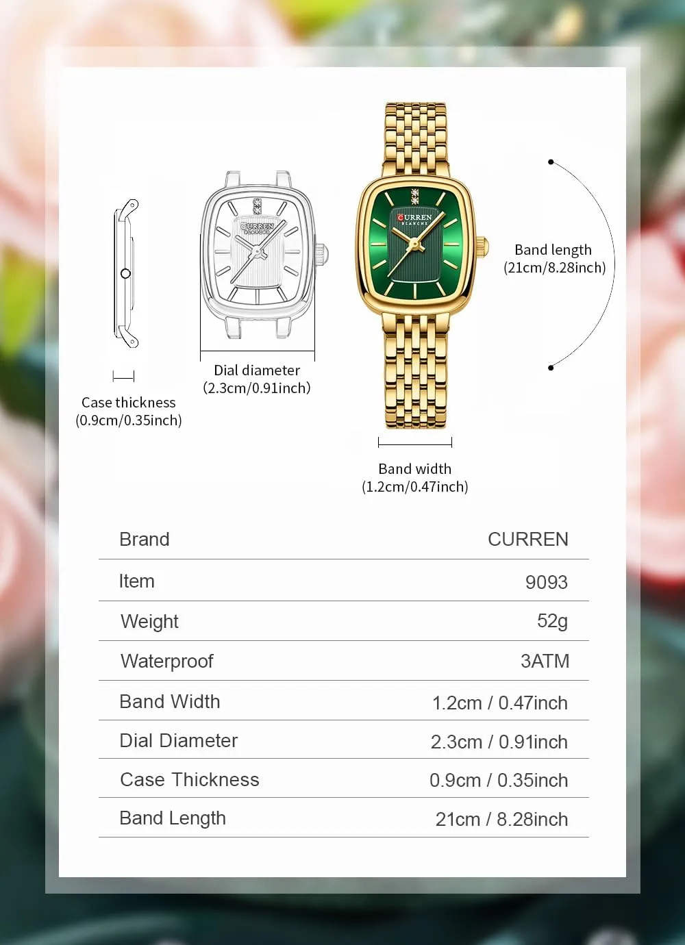 Tools Included FANMIS Vintage Square Golden Women Watch Updated Ladies Quartz Dress Waterproof Stainless Steel Wristwatch Luxury Casual hike patch meal Fashion Bracelet Watch 