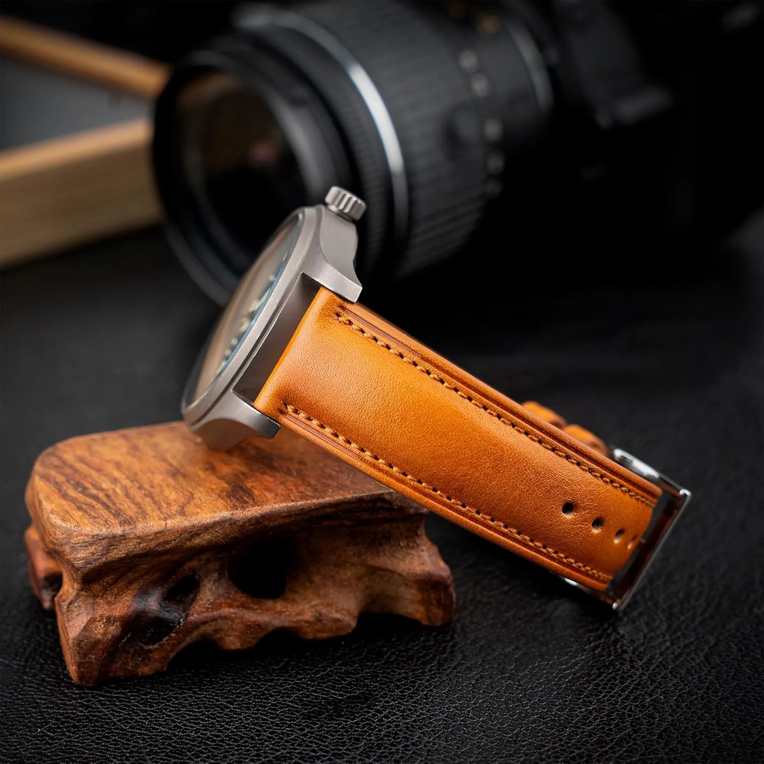 Top Grain Leather Watch Straps 18mm 20mm 21mm 22mm Replacement Watch Belt for Men Women Quick Release Leather Watch Band, Two Tone corona cabinet rapidity tenon coat Oil-tanned 
