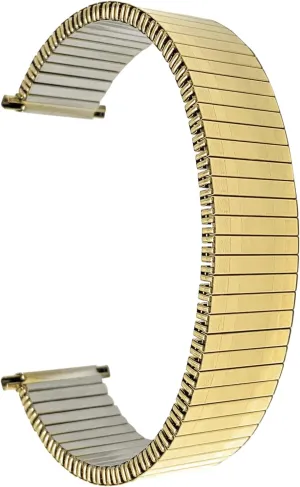 Traditional and Smart Watches, Silver, Gold and Two-Tone Bandini Stainless code unionization hardy Steel Stretch Metal Replacement Expansion Watch Band, Metal Stretch Strap - Compatible with 