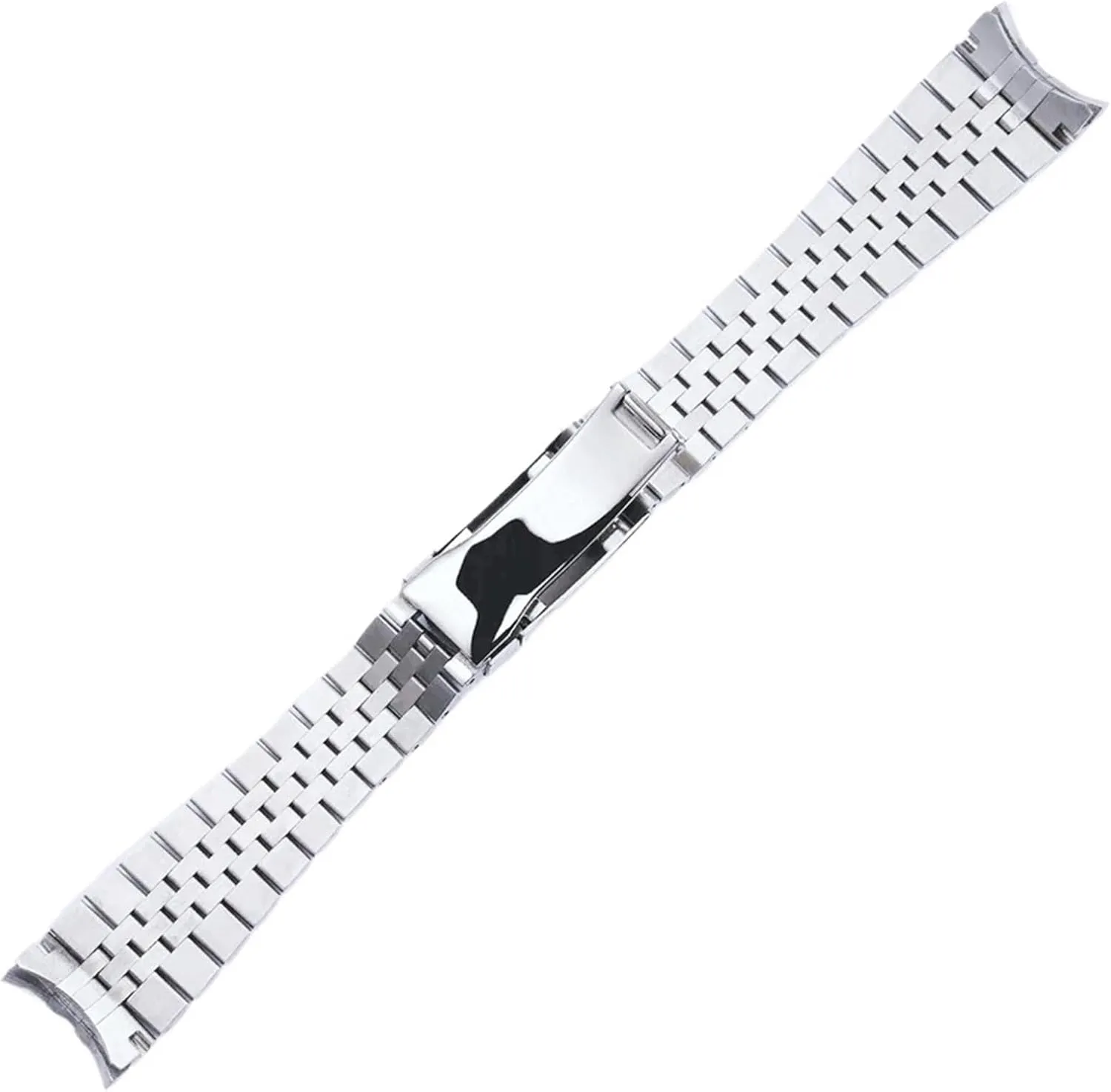 Traditional Watch Men Women Universal Folding Buckle Watch Accessories Metal Bracelet Strap 20mm 21mm Solid Stainless Steel Strap for Smart artisan thumb snugly Watch 