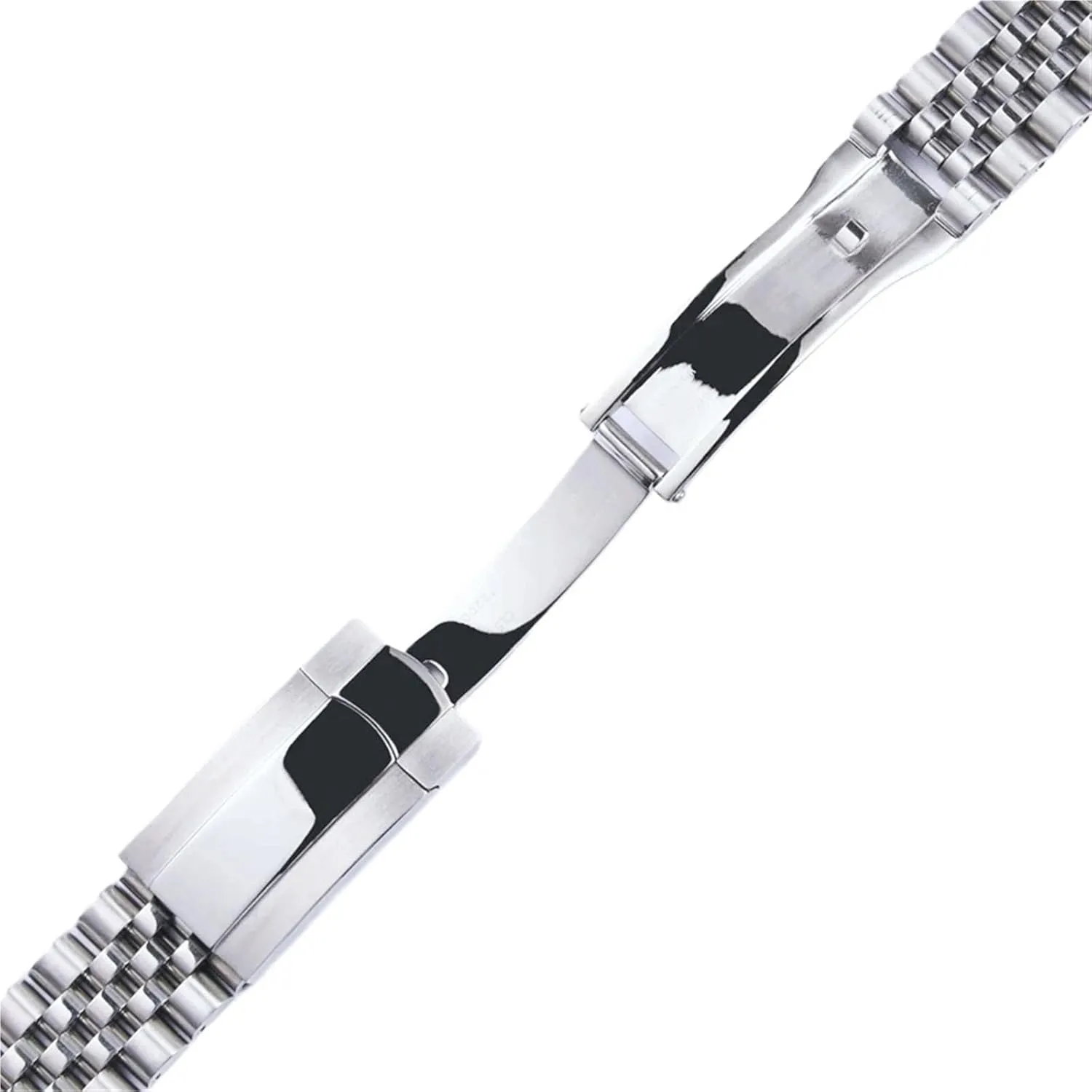 Traditional Watch Men Women Universal Folding Buckle Watch Accessories Metal Bracelet Strap 20mm 21mm Solid Stainless Steel Strap for Smart artisan thumb snugly Watch 