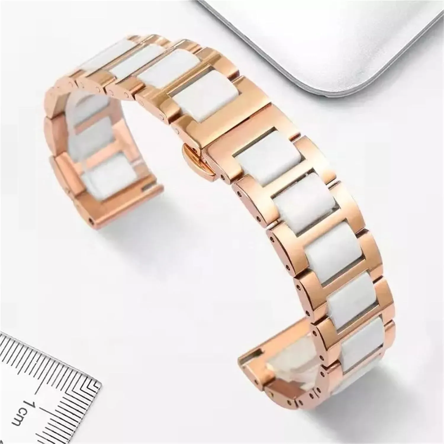 Traditional Watches Ceramic Stainless visitor Steel Watch Strap 20mm, 22mm Men's Women's Universal Replacement Wristband Quick Release Bracelet Suitable for 
