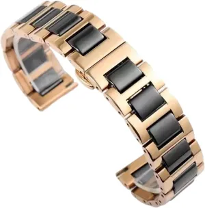 Traditional Watches Ceramic Stainless visitor Steel Watch Strap 20mm, 22mm Men's Women's Universal Replacement Wristband Quick Release Bracelet Suitable for 