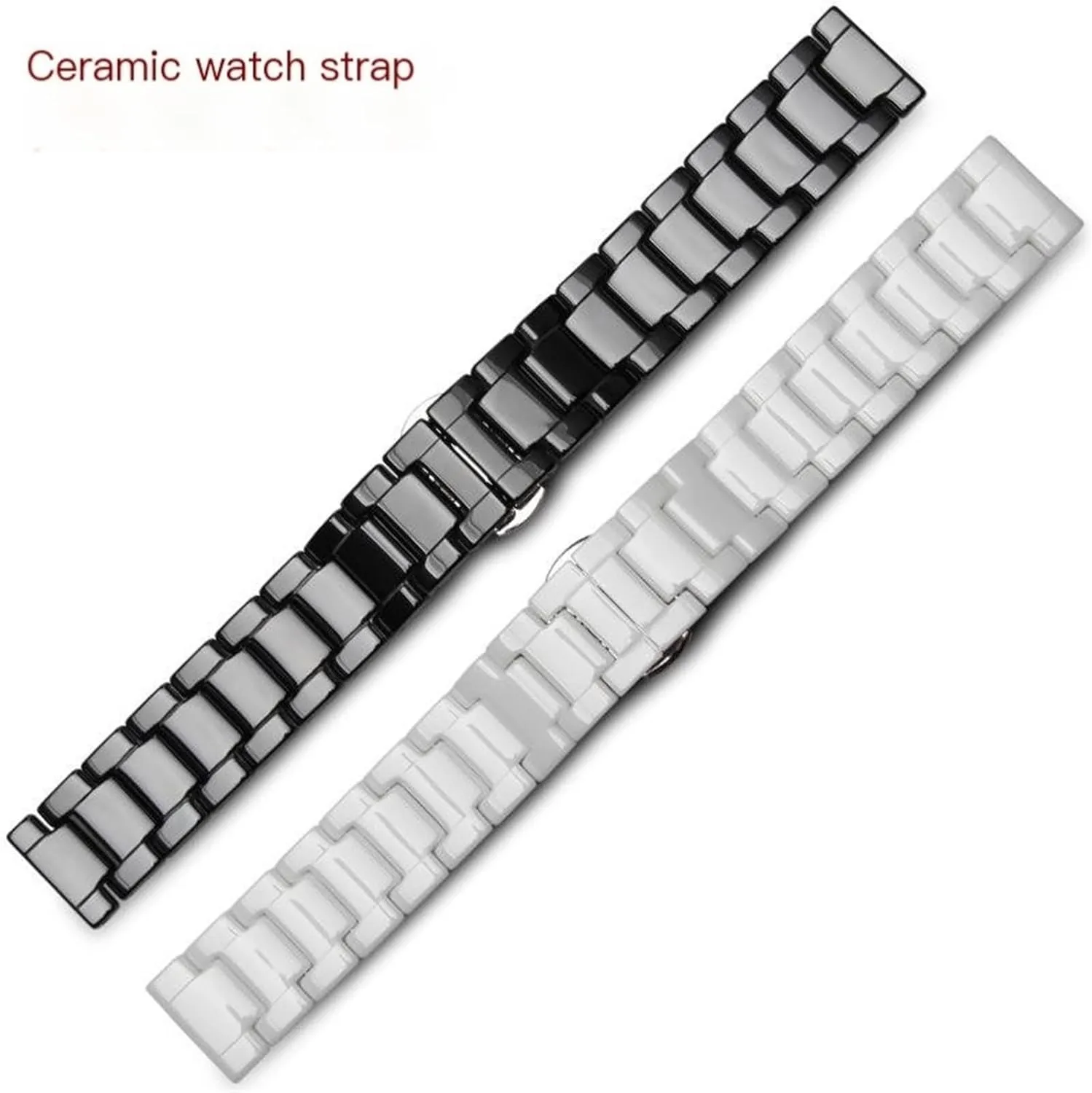 Traditional Watches Stainless Steel Ceramic Watch Band 14-22mm Unisex Watch Accessories stark aesthetic Suitable for Quartz Watches 