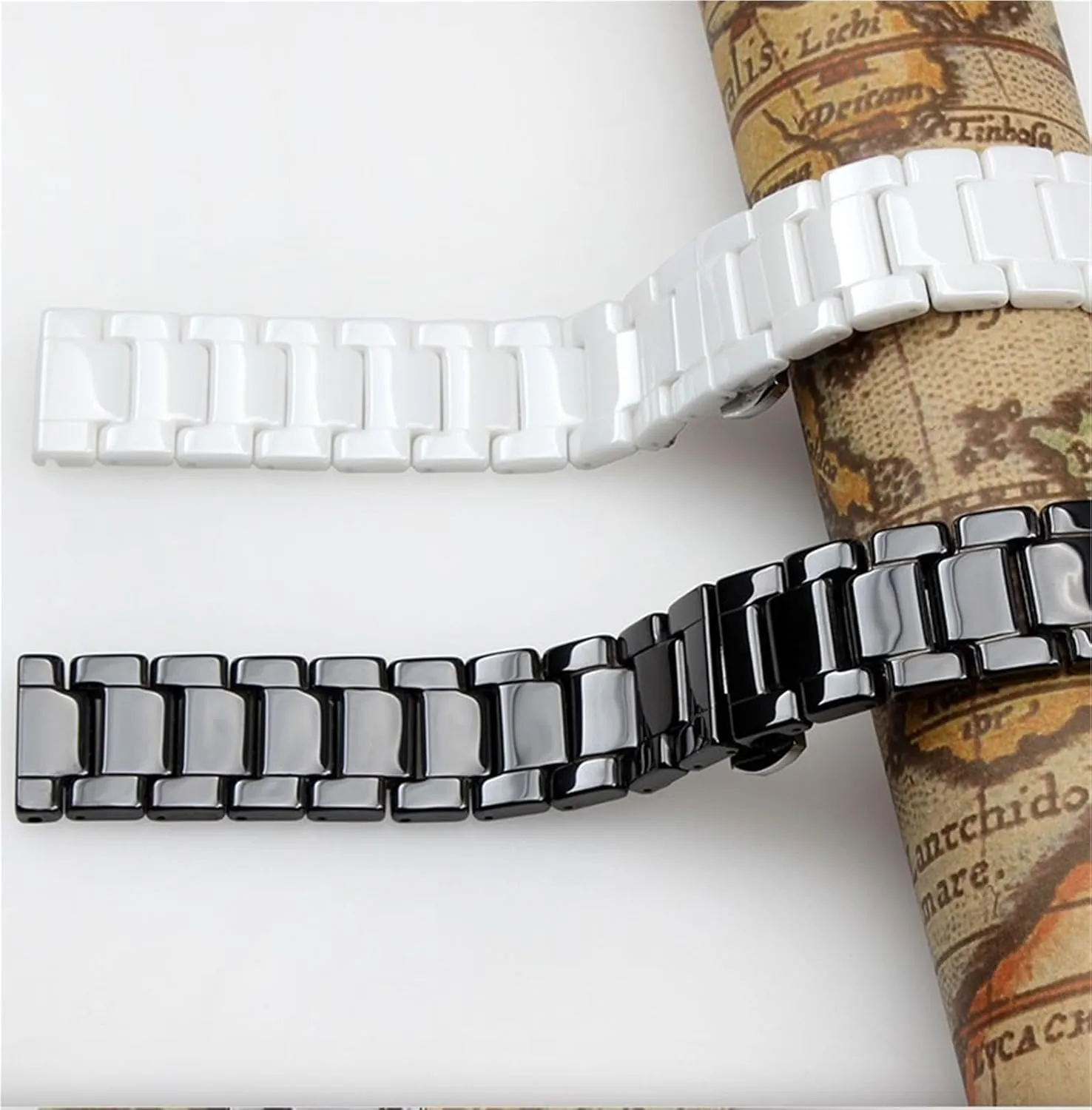 Traditional Watches Stainless Steel Ceramic Watch Band 14-22mm Unisex Watch Accessories stark aesthetic Suitable for Quartz Watches 