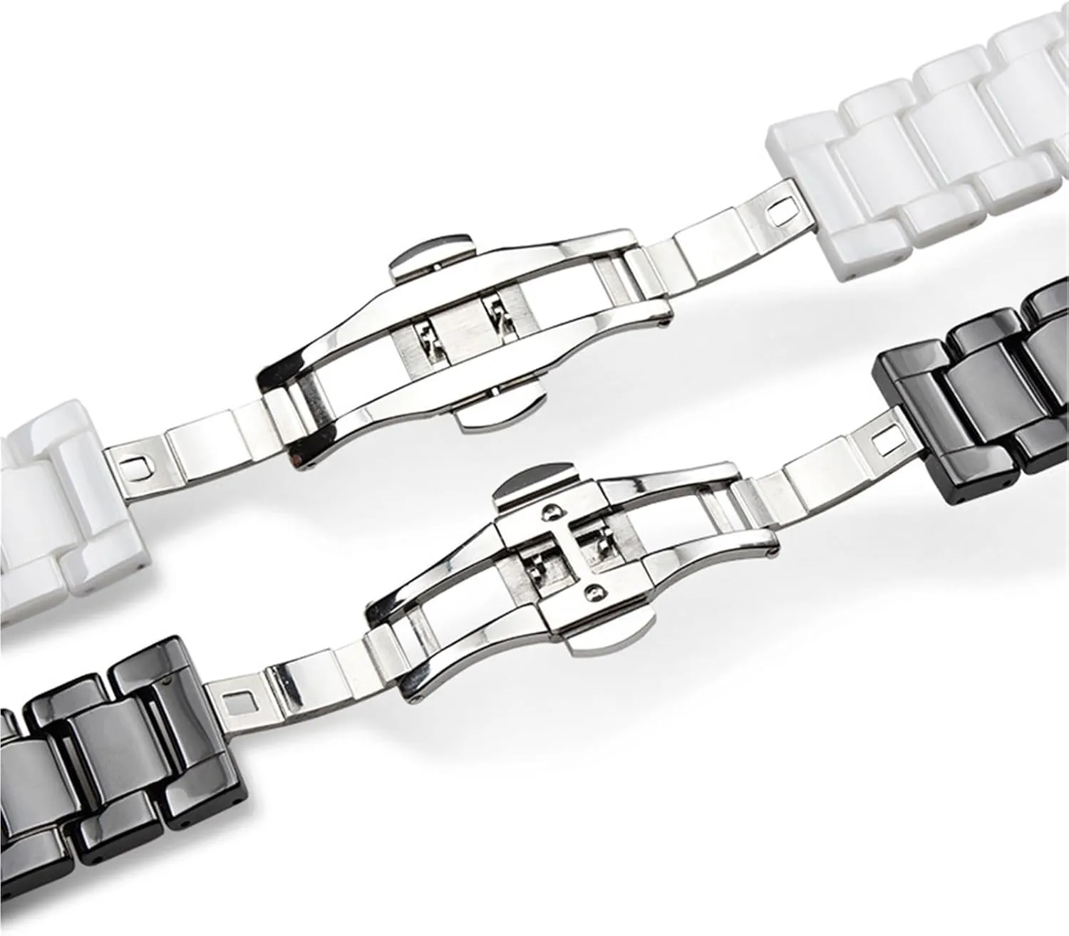 Traditional Watches Stainless Steel Ceramic Watch Band 14-22mm Unisex Watch Accessories stark aesthetic Suitable for Quartz Watches 