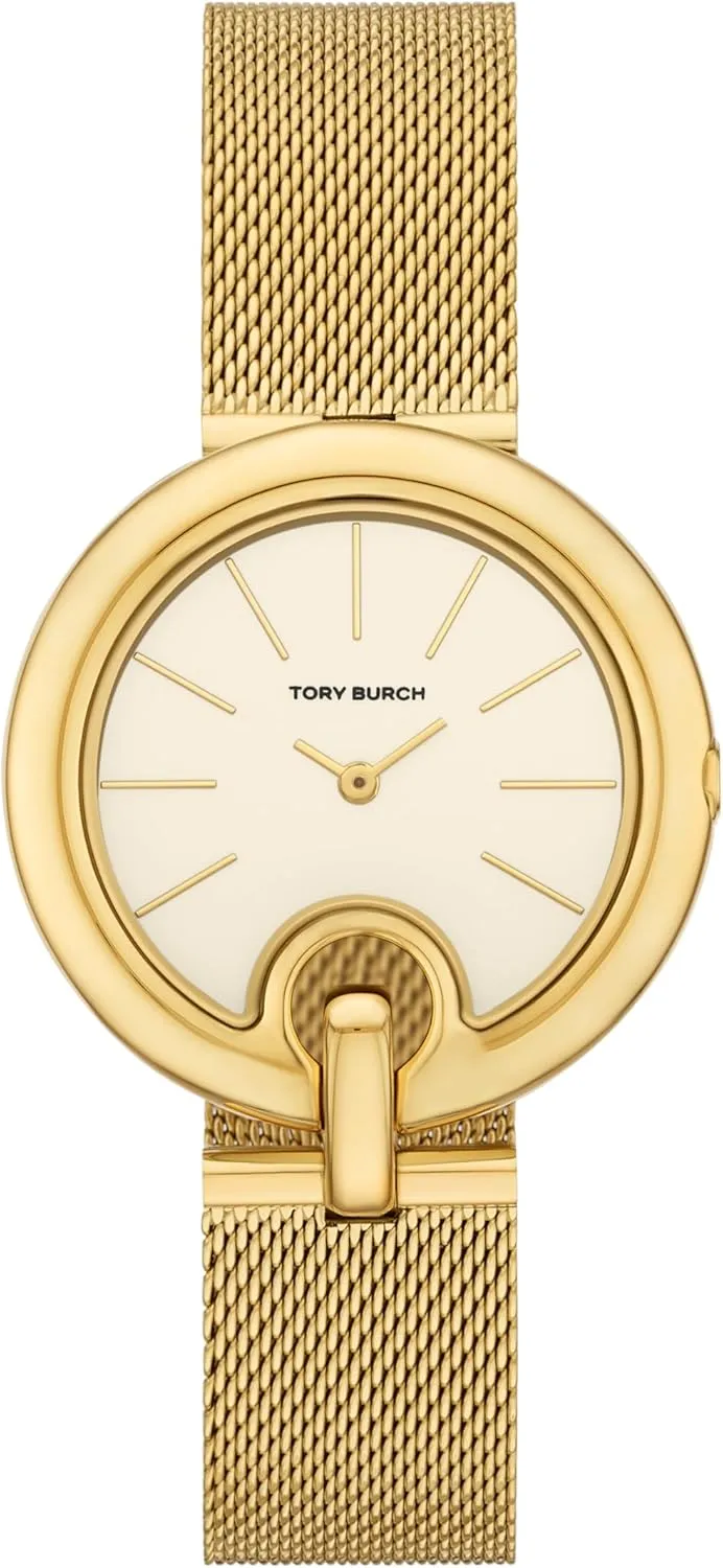 tranquil bountiful bard Women's Pierced Leather Band Watch Tory Burch 