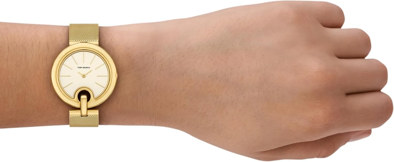 tranquil bountiful bard Women's Pierced Leather Band Watch Tory Burch 