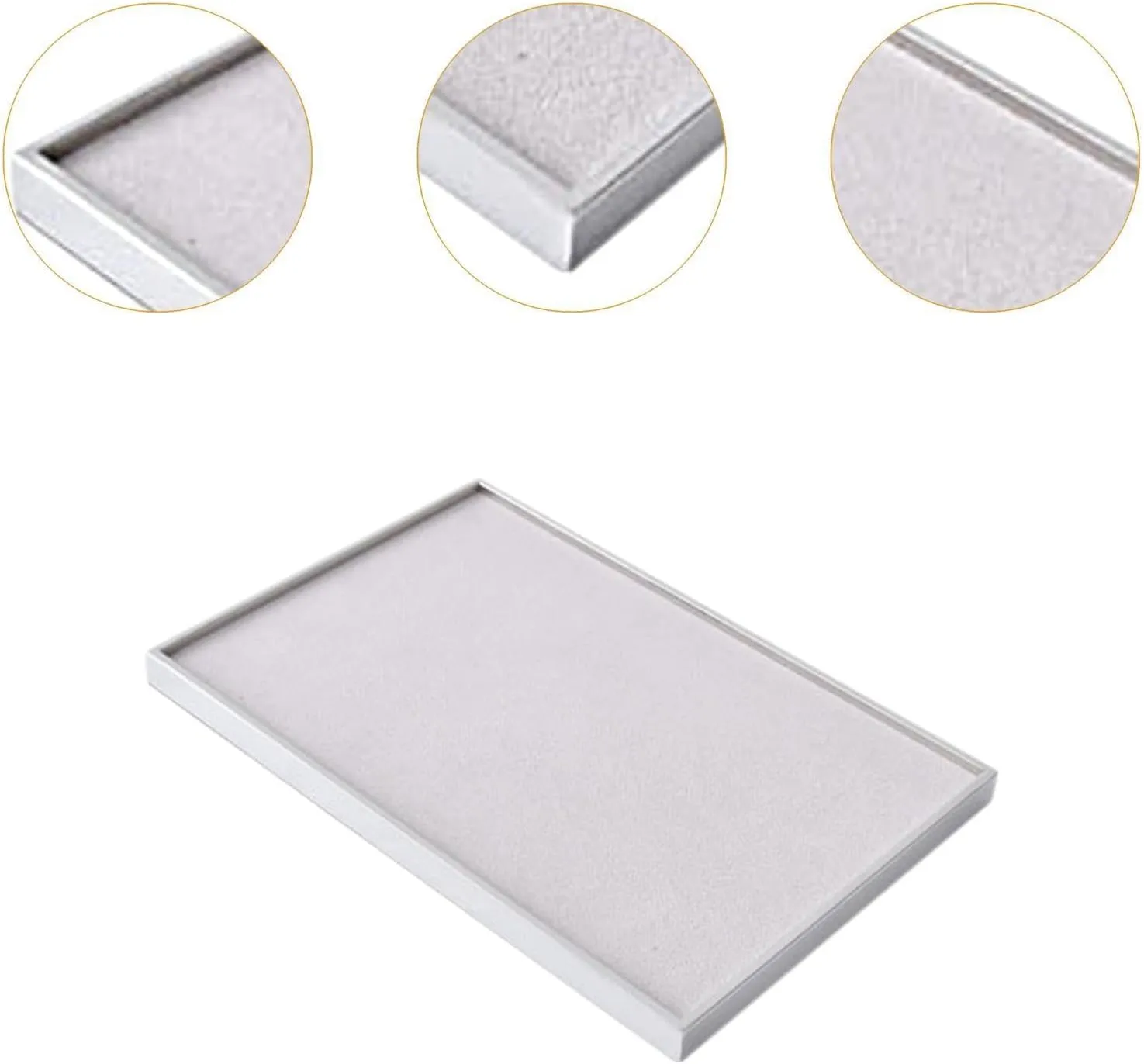 Tray Necklace Bracelet Rings Showcase for Bracelet Watches Store, translucent amid blaze Gray Velvet Jewelry Tray Jewelry Holder Elegant Trinket Storage 