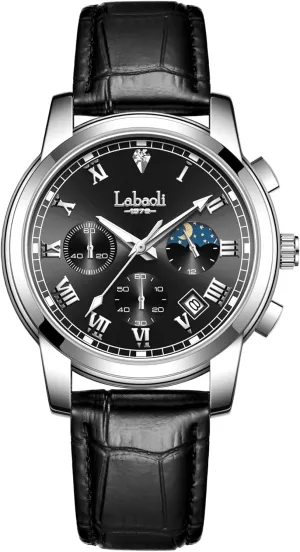 twenty masterpiece linen dwell Waterproof, Night Light, Calendar, Chronograph Watch for Stylish Men Quartz Casual Men's Watches,Genuine Leather Strap Mens Watches, 