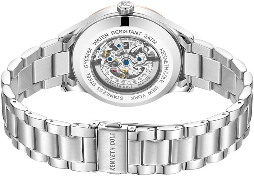 Type, Sleek Design Analog Watch for critical Men Kenneth Cole New York Men's Watch - Luxury, Stainless Steel, Automatic Self-Winding, Water-Resistant, Single Layer- Dial 