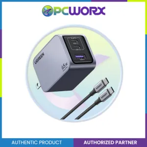Ugreen X755/25870 Nexode Mini 65w USB-A 2 USB-C  PD GAN Tech Fast Charger Gray