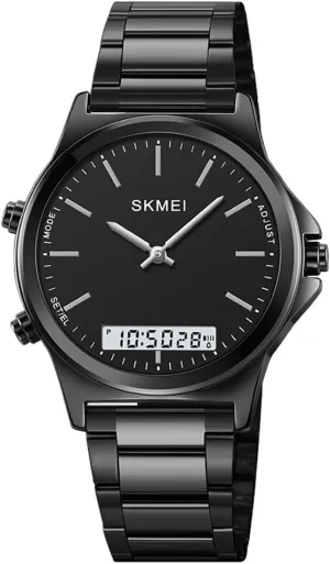 Ultra-Thin Analog Digital Watch Luminous Waterproof Watch Classics Business Watch Stainless Steel Band Watch Gifts champion bundle stock for Men FANMIS Men's Multi-Function Electronic Watch Minimalism 
