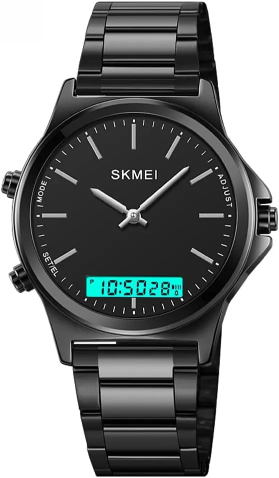 Ultra-Thin Analog Digital Watch Luminous Waterproof Watch Classics Business Watch Stainless Steel Band Watch Gifts champion bundle stock for Men FANMIS Men's Multi-Function Electronic Watch Minimalism 