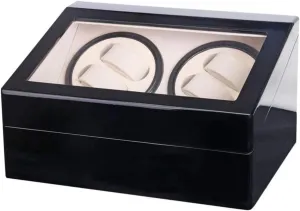 uncertainty mouse stonework Automatic Rotation Leather Wood Watch Winder Storage Display Box Watch Automatic Watch Winder Display Box, 4 6 