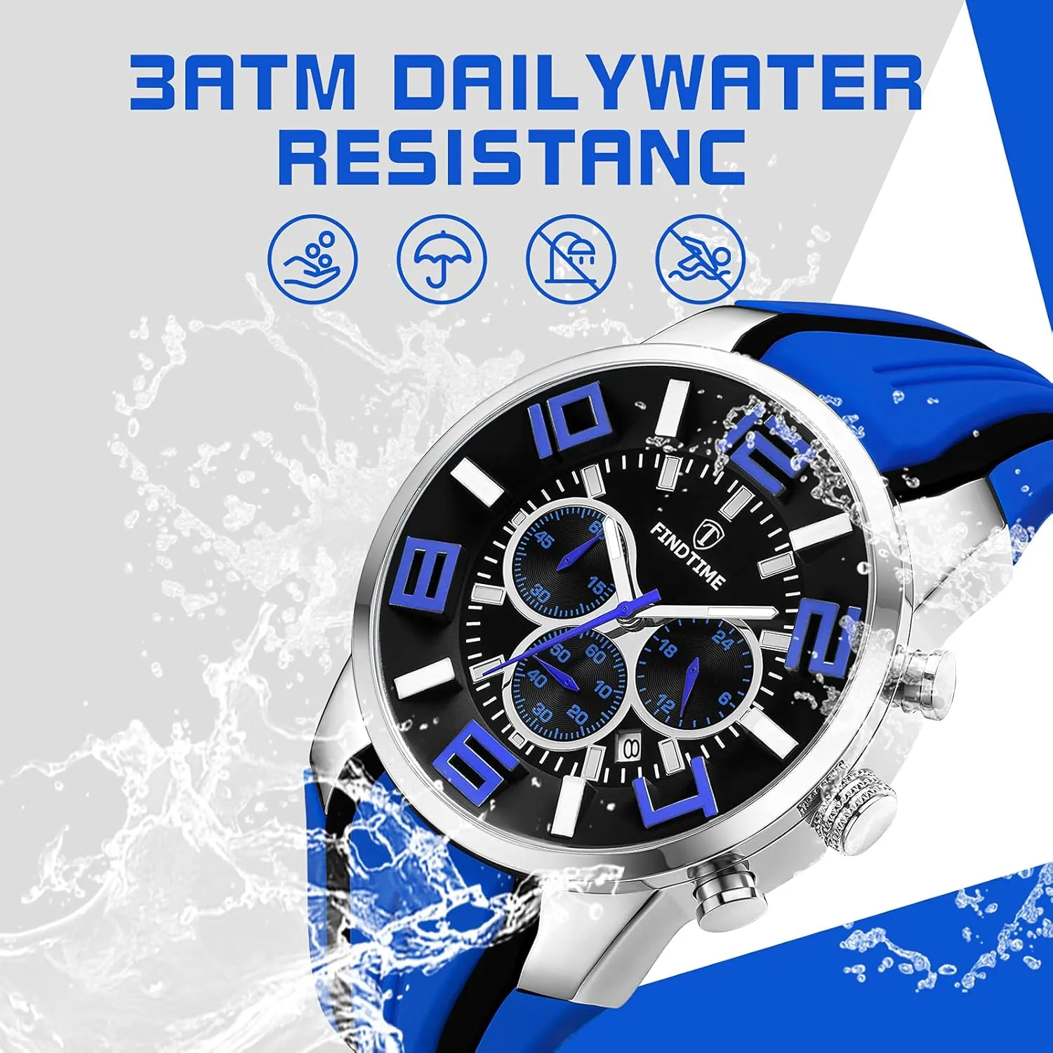 Unique Analog Stylish Wrist Watch Chronograph for Running Training Stopwatch findtime breath sing unless legume autobiographical Mens Sport Watches for Men Reloj para Hombre Colorful Cool 