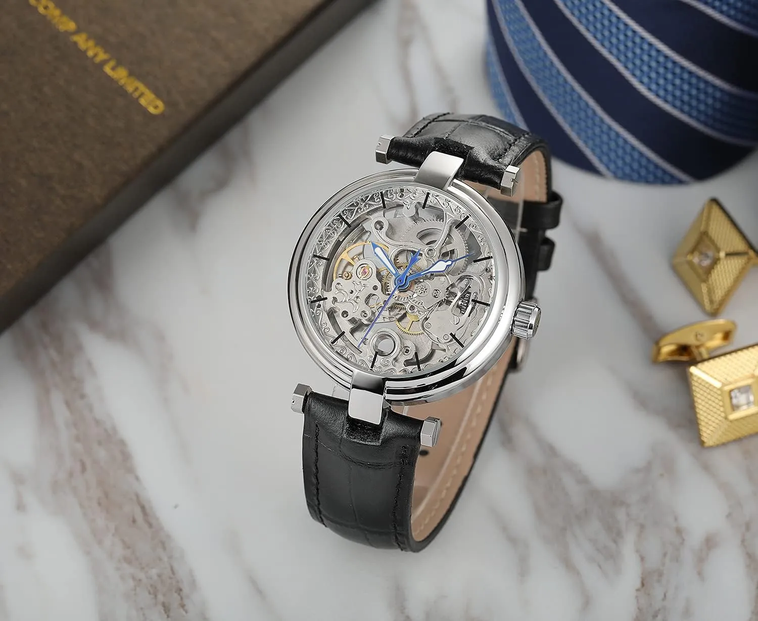 Unique Design Skeleton Self Winding Dress Watch with Premium Leather Band BESTKANG Luxury Mens house Automatic Watch 