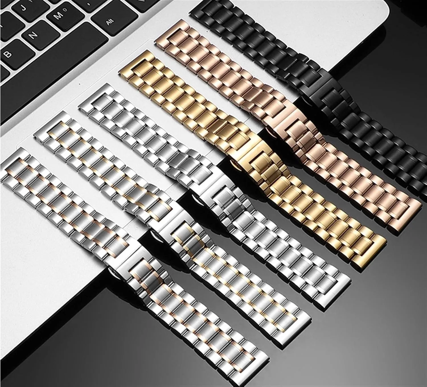 Unisex Wristband Replacement Strap Smart Watches Quartz Watches Quick-release Stainless Steel Metal Watch semiarid guidance Strap 12-24mm 