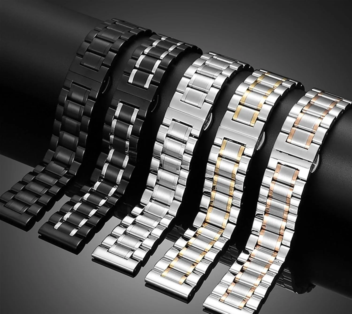 Unisex Wristband Replacement Strap Smart Watches Quartz Watches Quick-release Stainless Steel Metal Watch semiarid guidance Strap 12-24mm 