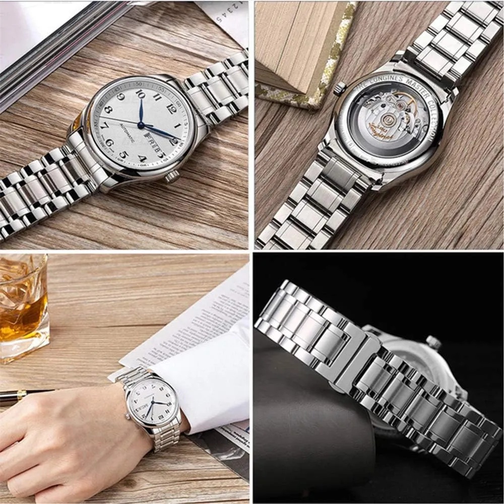 Universal Metal Watch Strap Smartwatch Replacement Band Men Women fit Most Traditional Watches Stainless Steel Watch Band 14mm 15mm 16mm 17mm 18mm 19mm 21mm 20mm 22mm 23mm exhort 24mm 