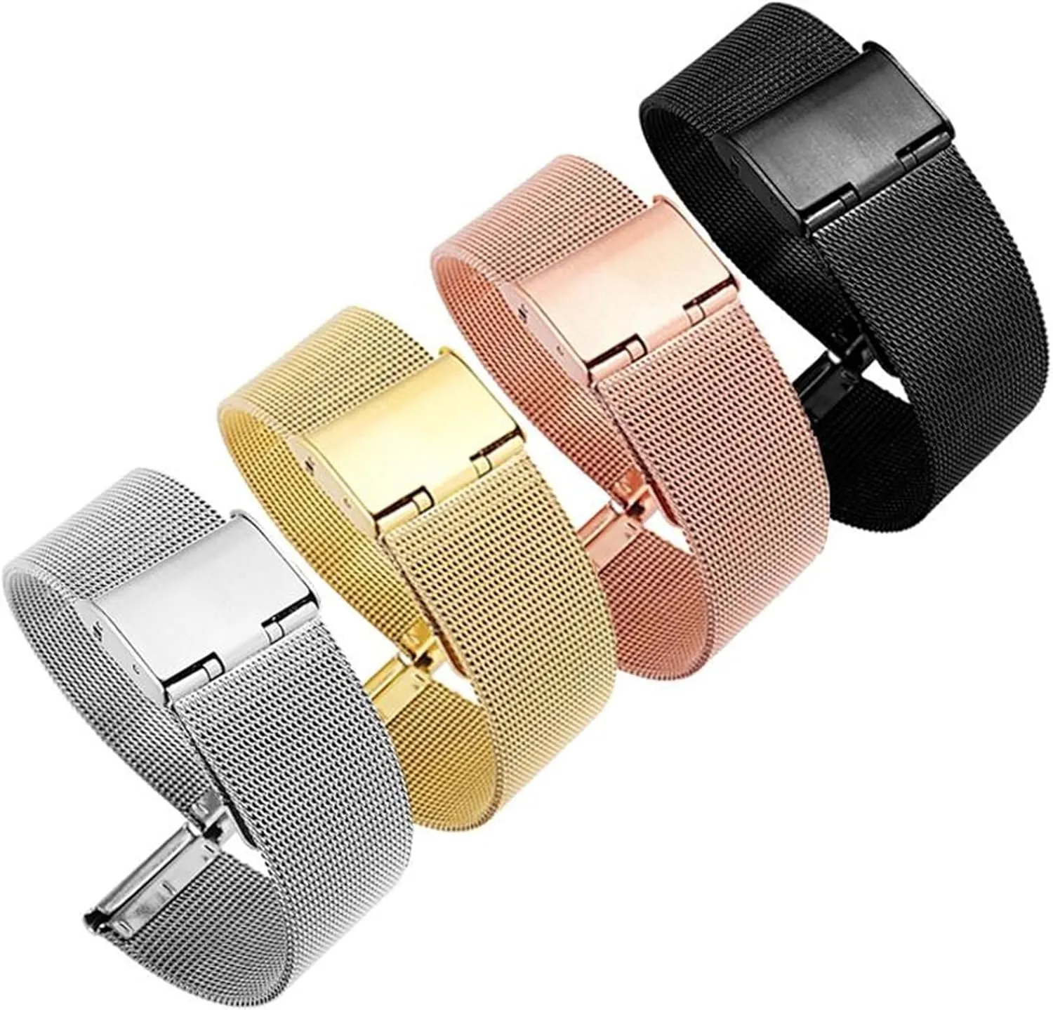 Universal Replacement Wristband 18mm 20mm for Traditional Watch Smart Watch Stainless Steel Metal Woven carman neuroglia Wristband Mesh Watch Band 