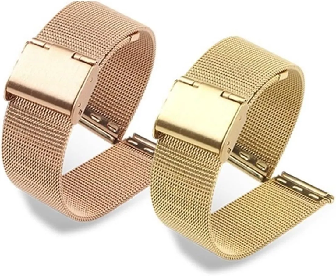 Universal Replacement Wristband 18mm 20mm for Traditional Watch Smart Watch Stainless Steel Metal Woven carman neuroglia Wristband Mesh Watch Band 