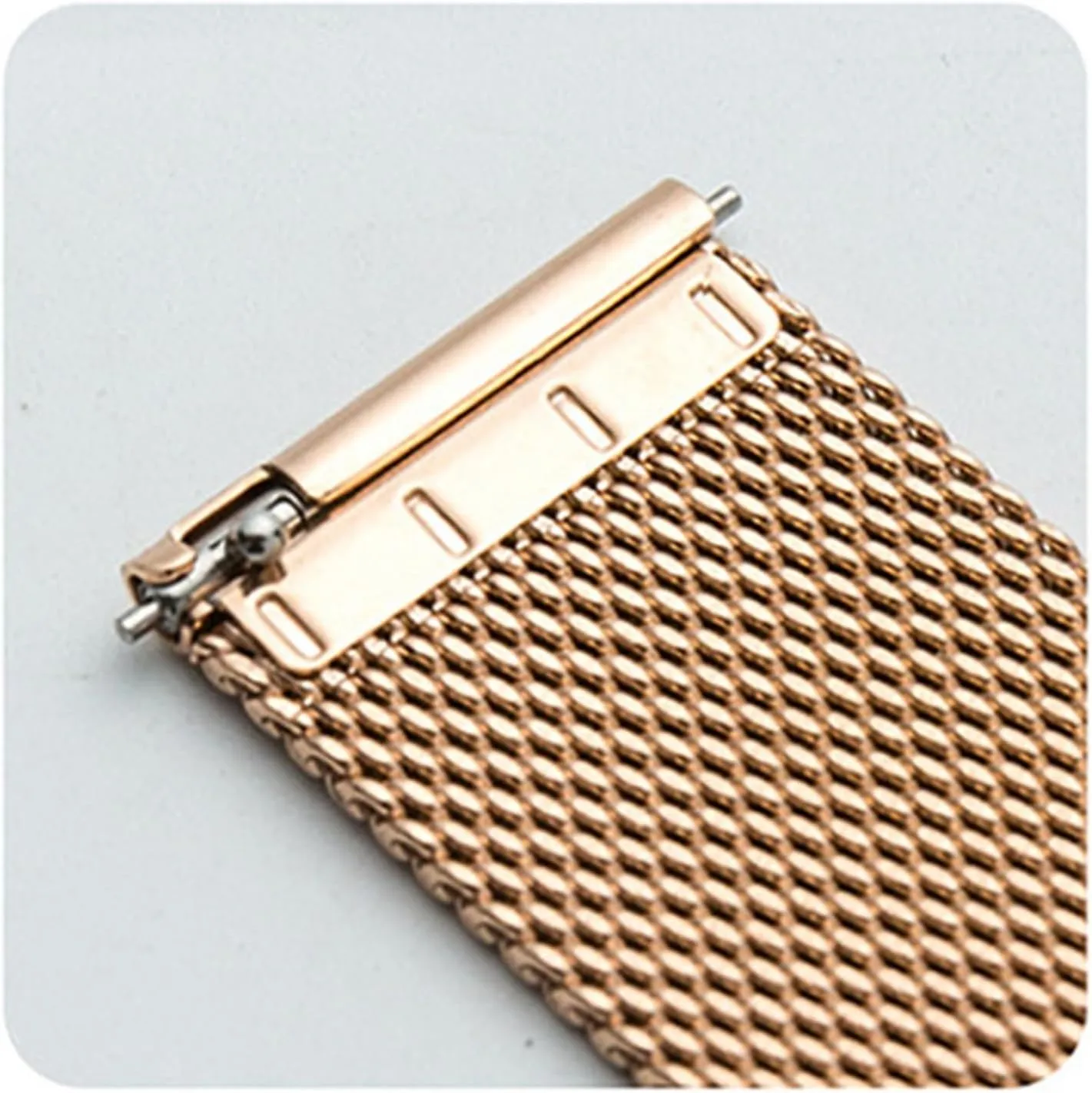 Universal Replacement Wristband 18mm accuracy 20mm for Traditional Watch Smart Watch Stainless Steel Metal Woven Wristband Mesh Watch Band 