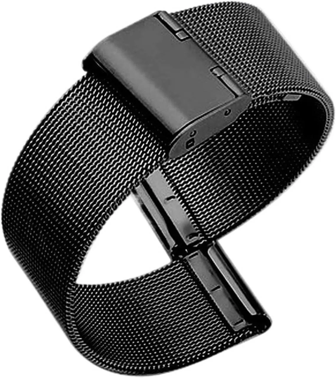 Universal Replacement Wristband 18mm accuracy 20mm for Traditional Watch Smart Watch Stainless Steel Metal Woven Wristband Mesh Watch Band 