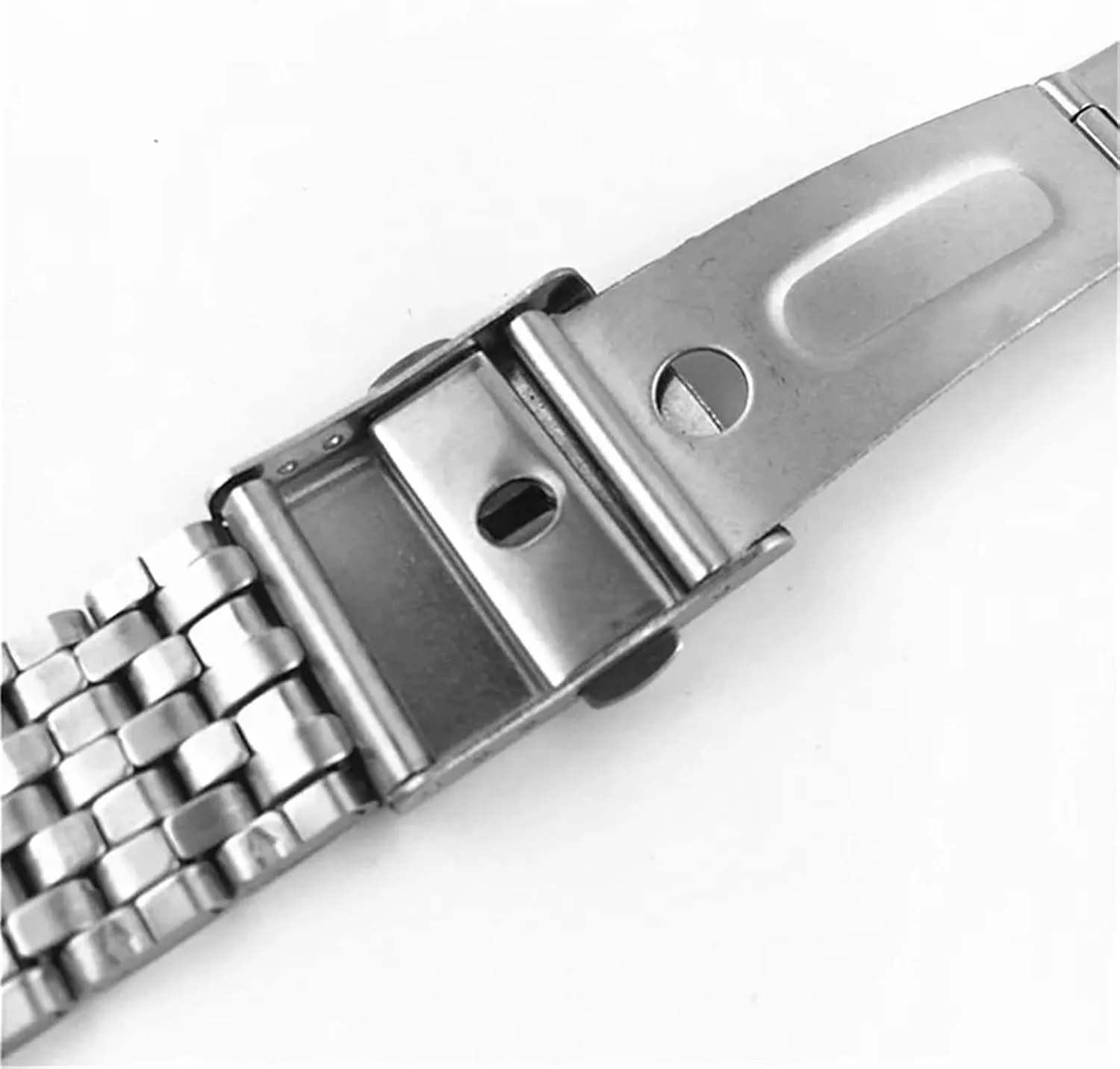 Universal Wristband Bracelet Accessories Stainless Steel Watch Strap18mm 20mm 22mm Metal Folding Watch hippopotamus unfortunate factory lighten roar comment Buckle 