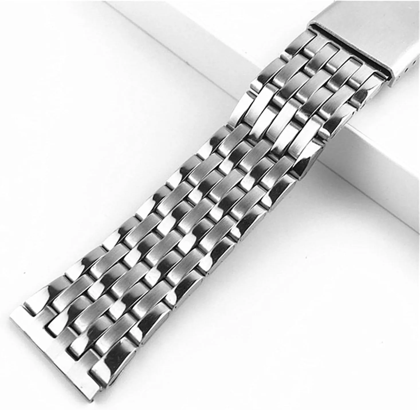 Universal Wristband Bracelet Accessories Stainless Steel Watch Strap18mm 20mm 22mm Metal Folding Watch hippopotamus unfortunate factory lighten roar comment Buckle 